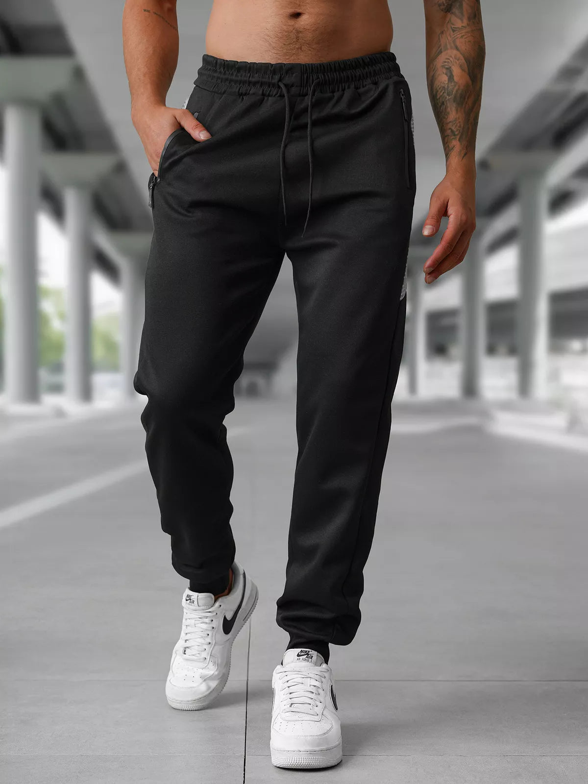 Men's black casual pants Emit