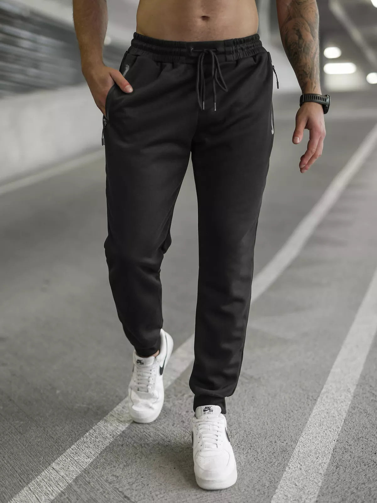 Men's black pants Run