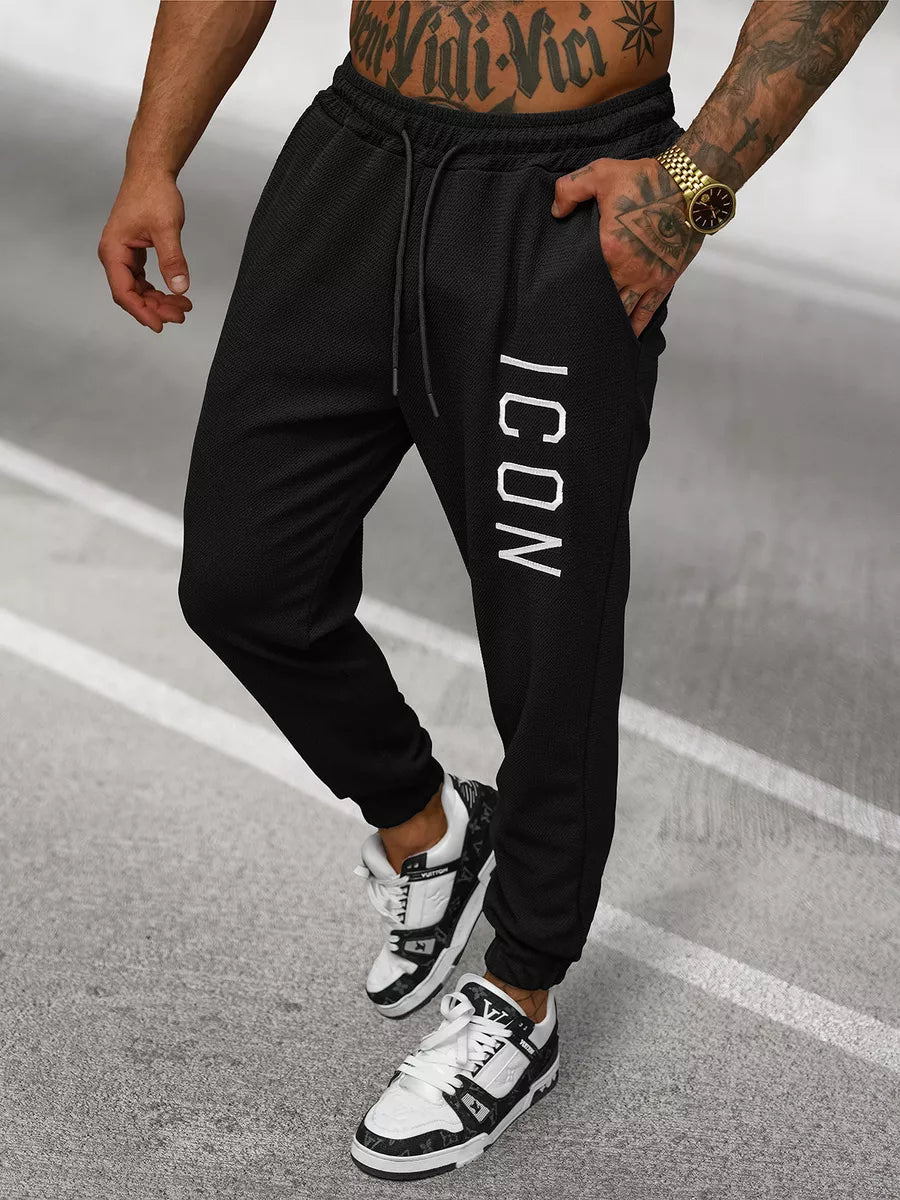 Men's black Icon sweatpants