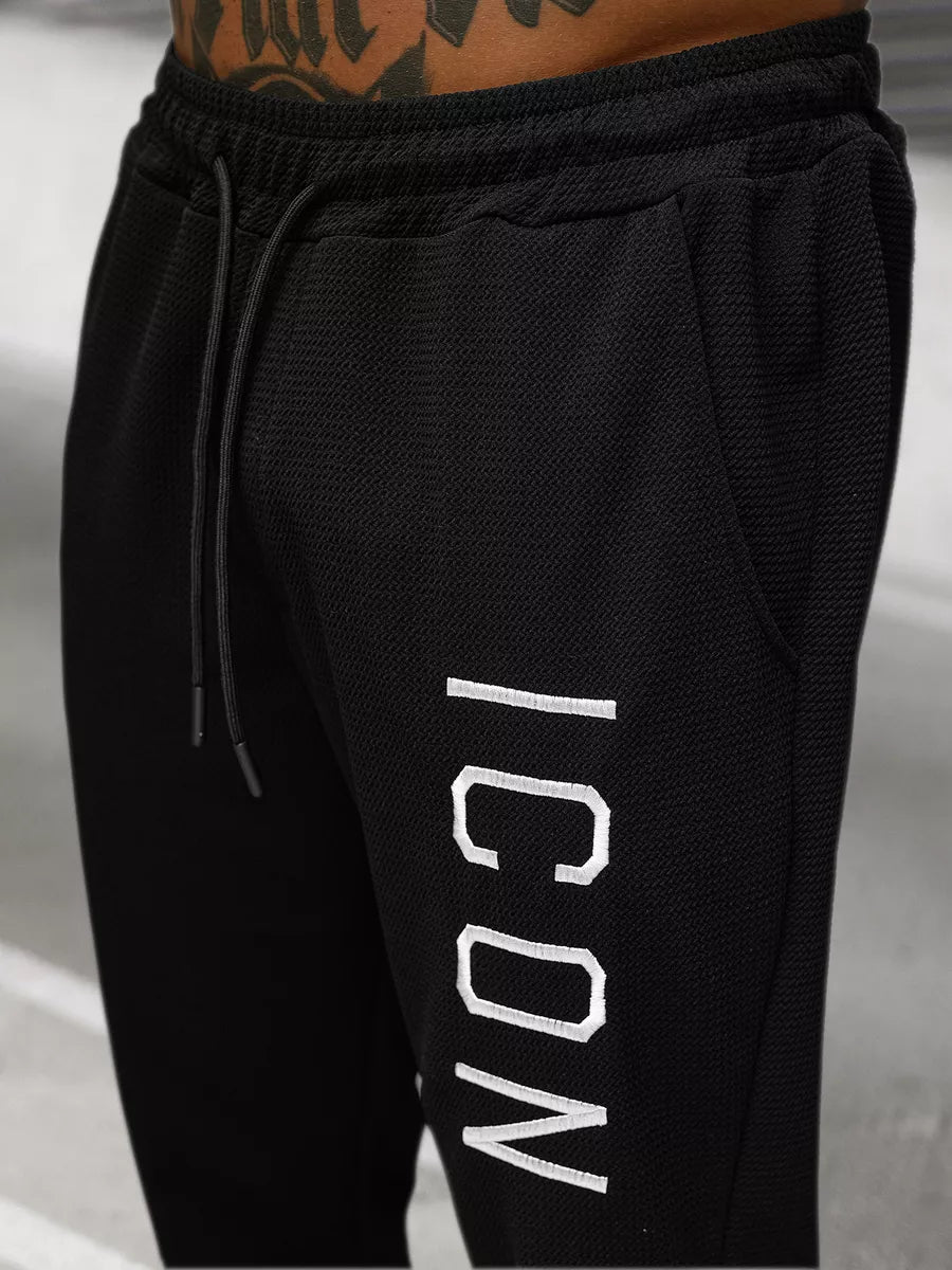 Men's black Icon sweatpants