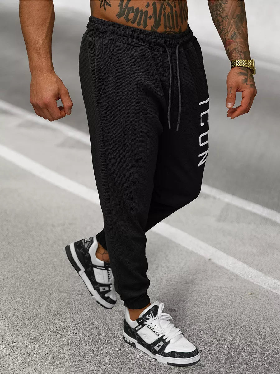 Men's black Icon sweatpants