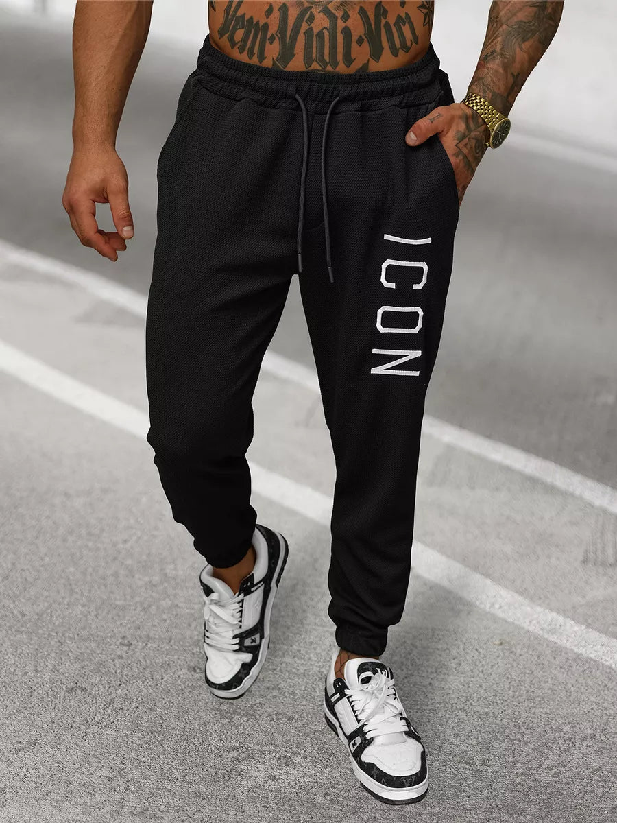 Men's black Icon sweatpants