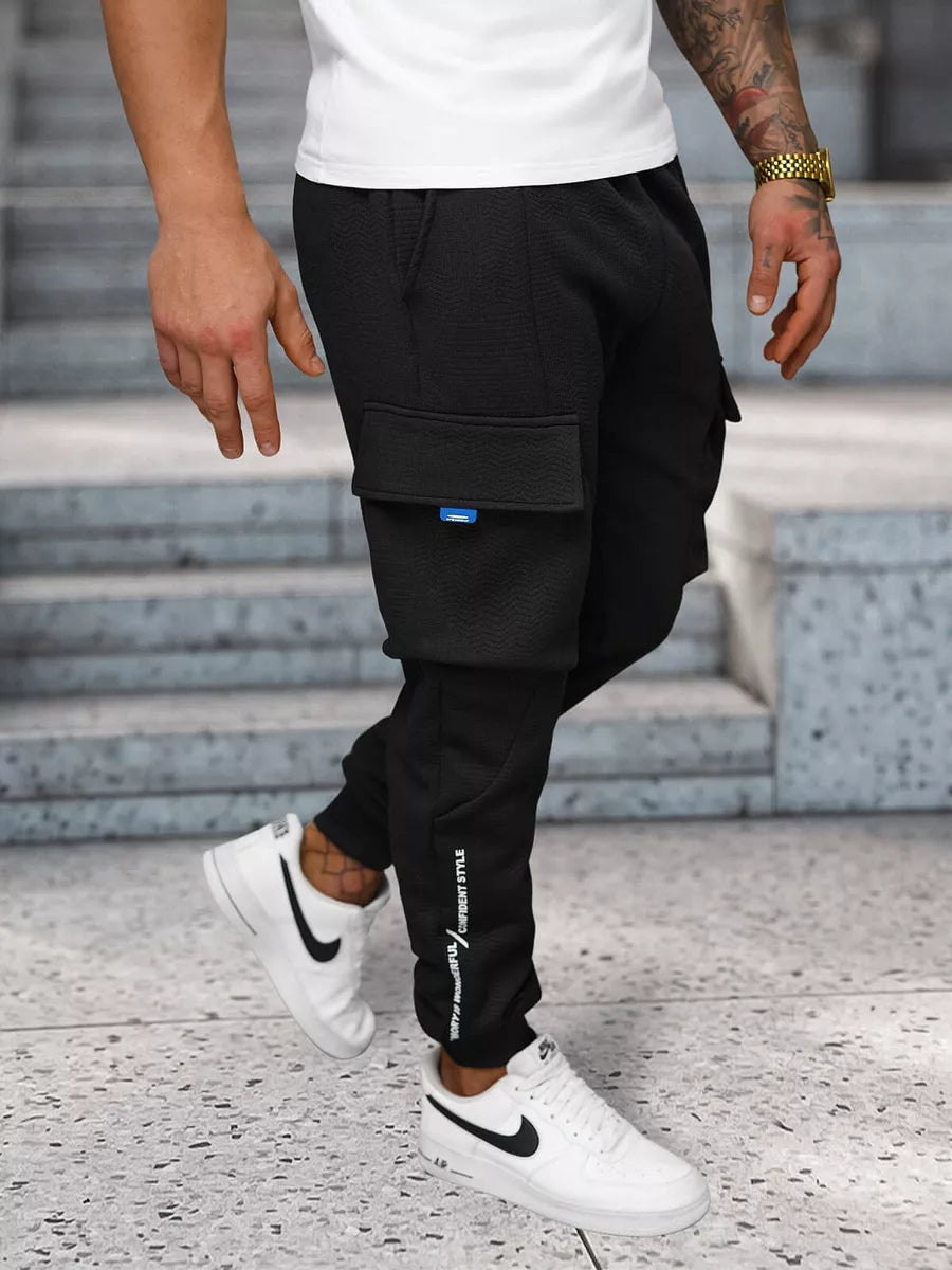 Men's black sports pants Bost