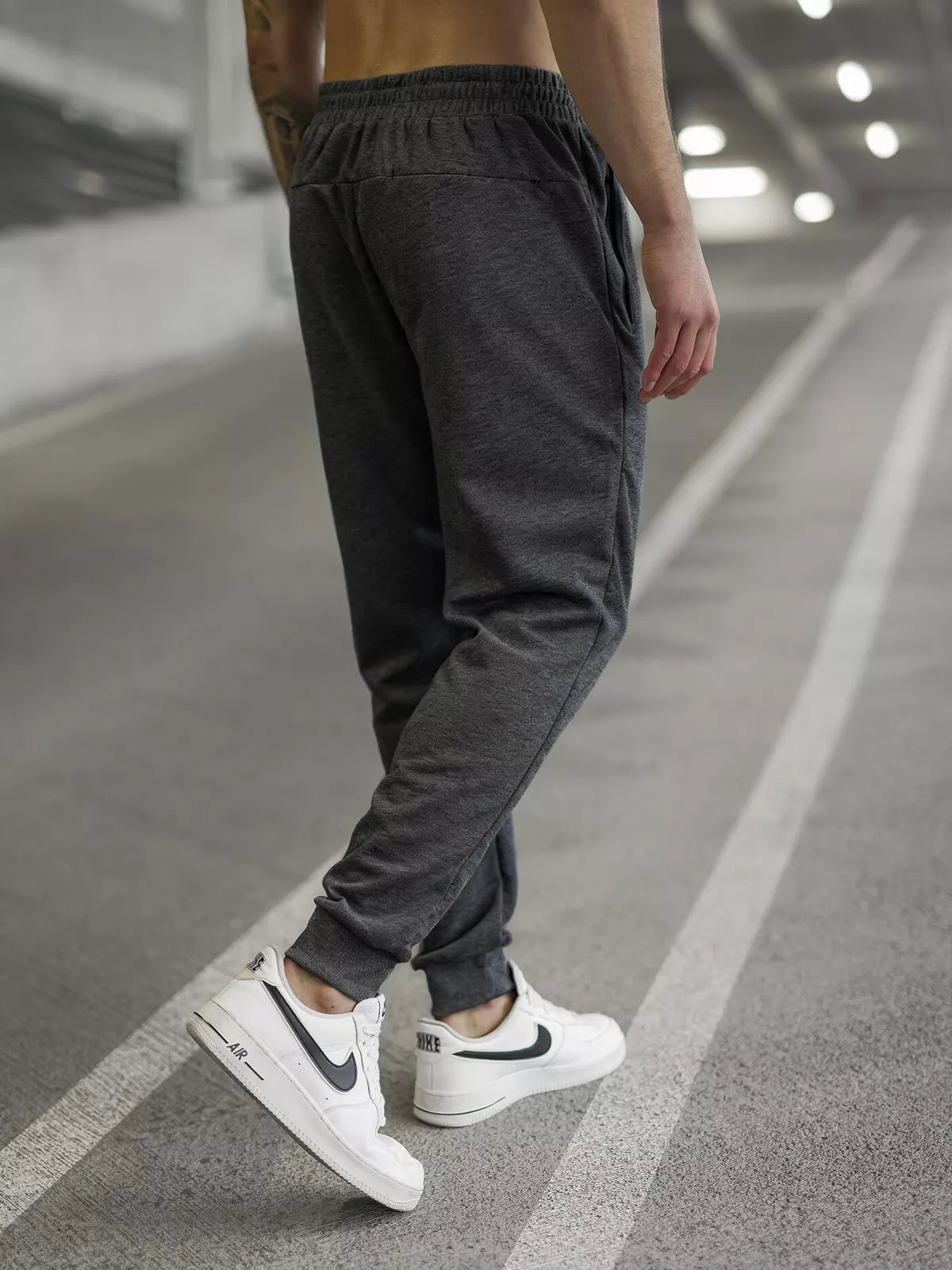 Men's dark gray pants Run