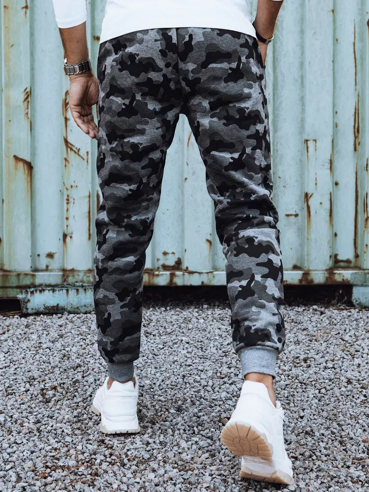Men's dark gray camouflage casual pants Urban