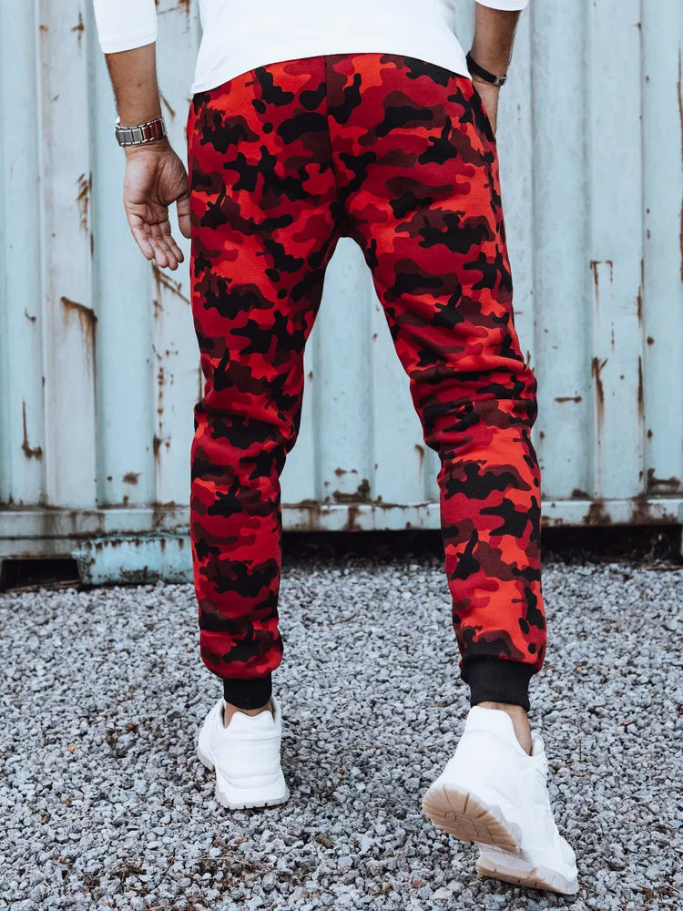 Men's red camouflage casual pants Urban
