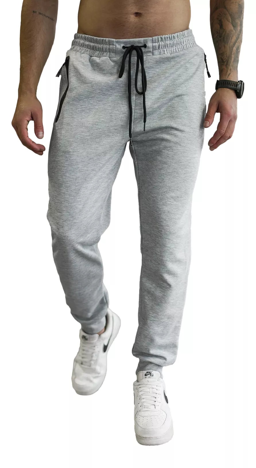 Men's light gray pants Run