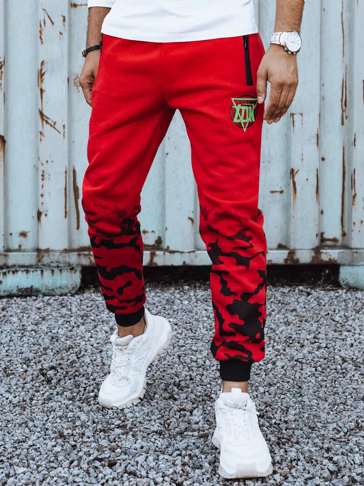 Men's red camouflage casual pants London