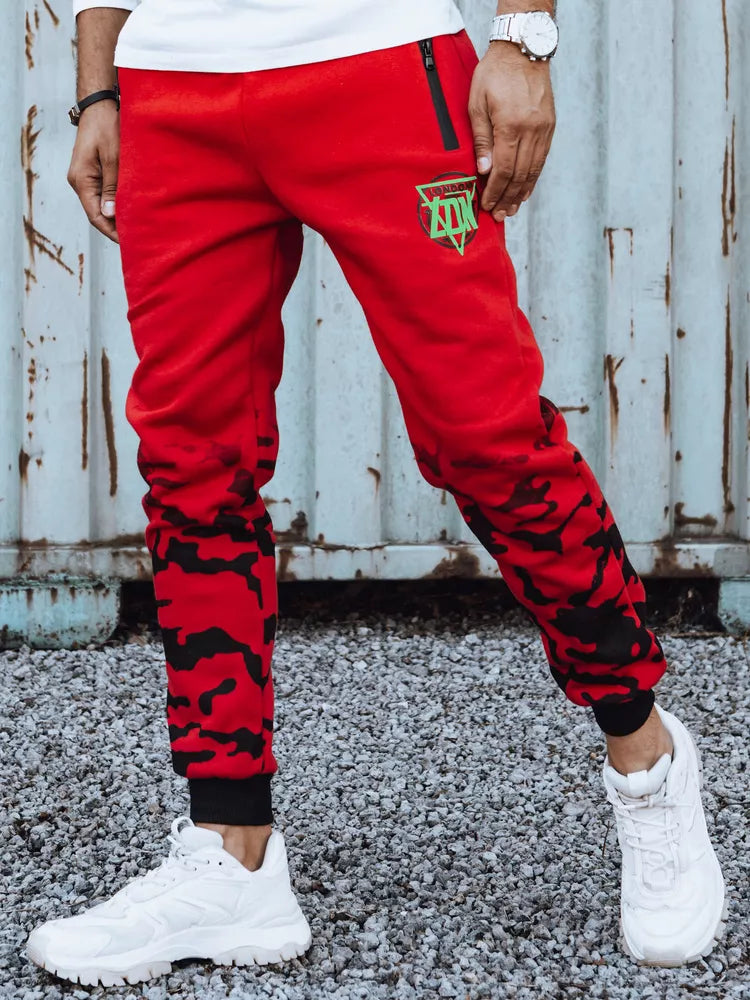 Men's red camouflage casual pants London