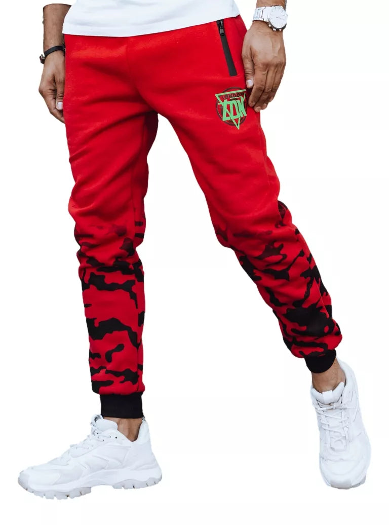 Men's red camouflage casual pants London