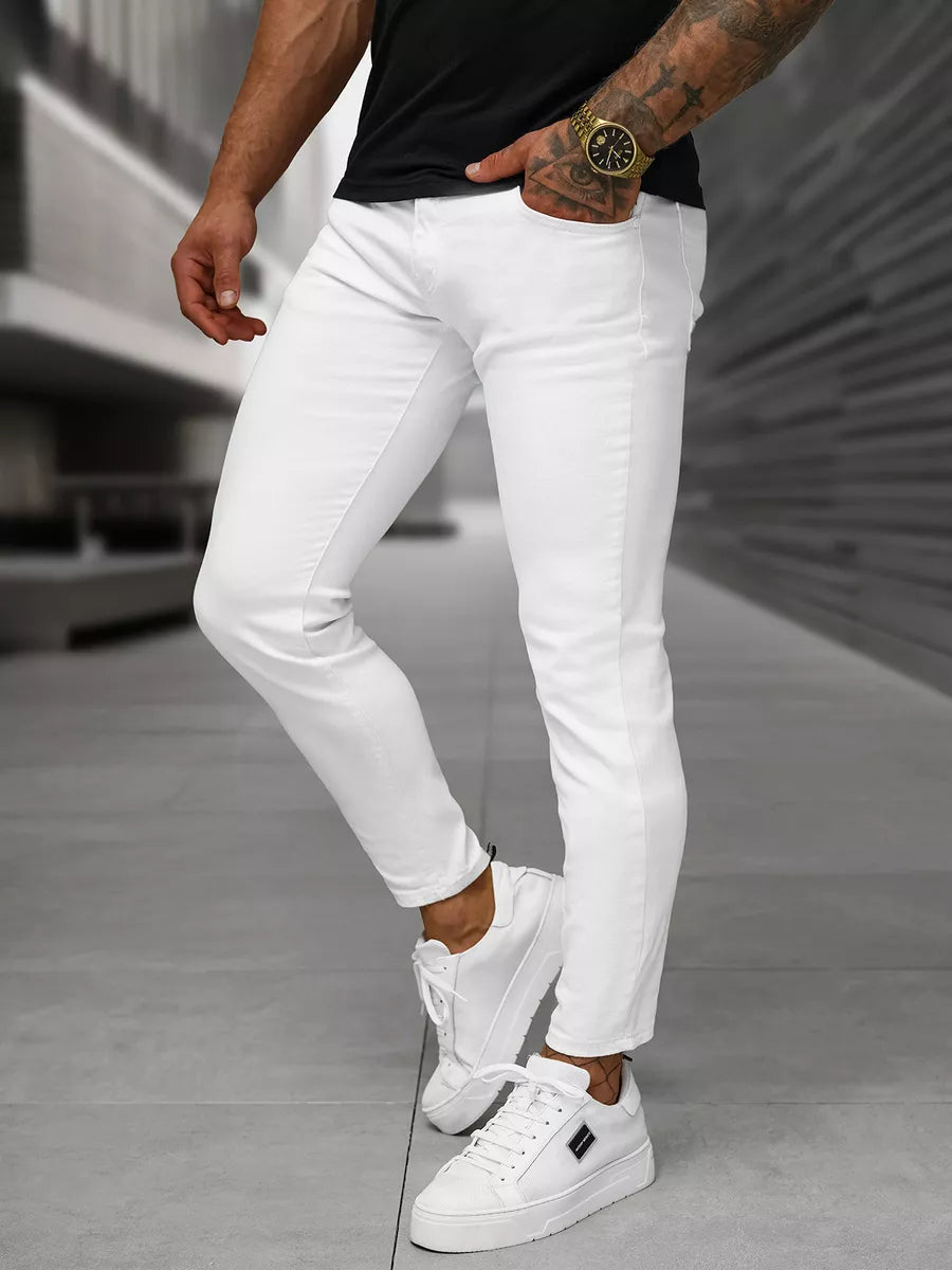 Men's white slim-fit jeans Jen