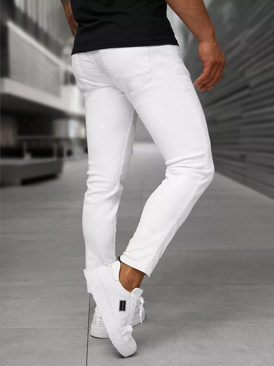 Men's white slim-fit jeans Jen