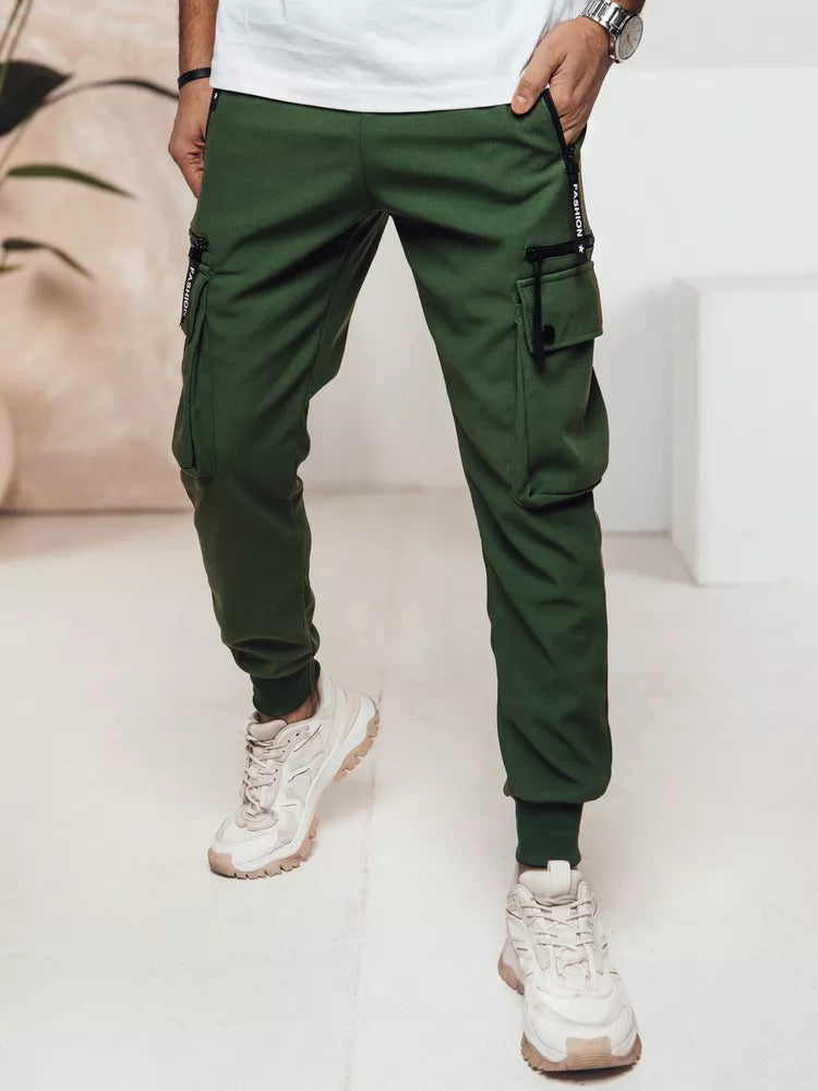 Men's dark green trousers Rosko 