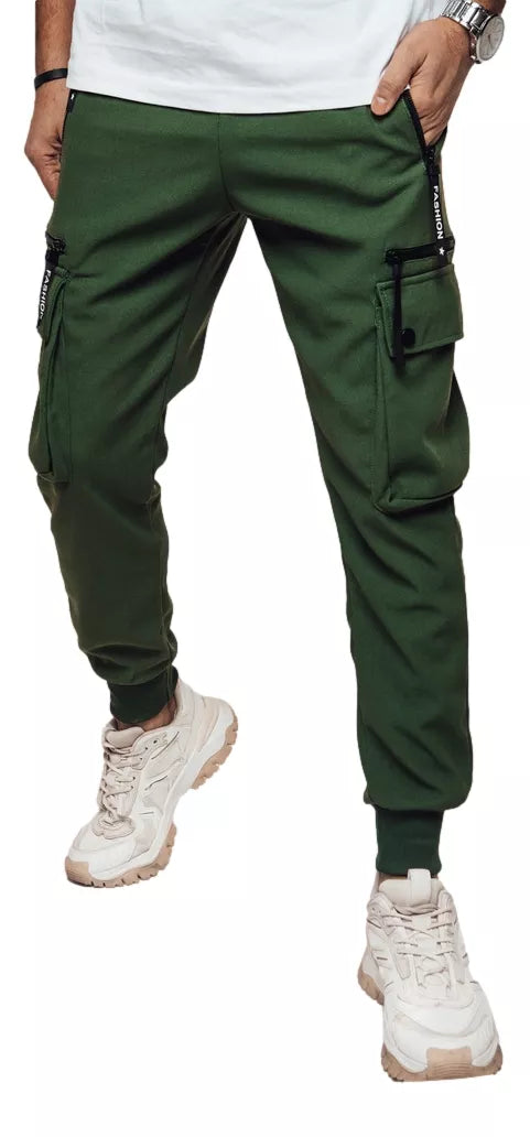 Men's dark green trousers Rosko 