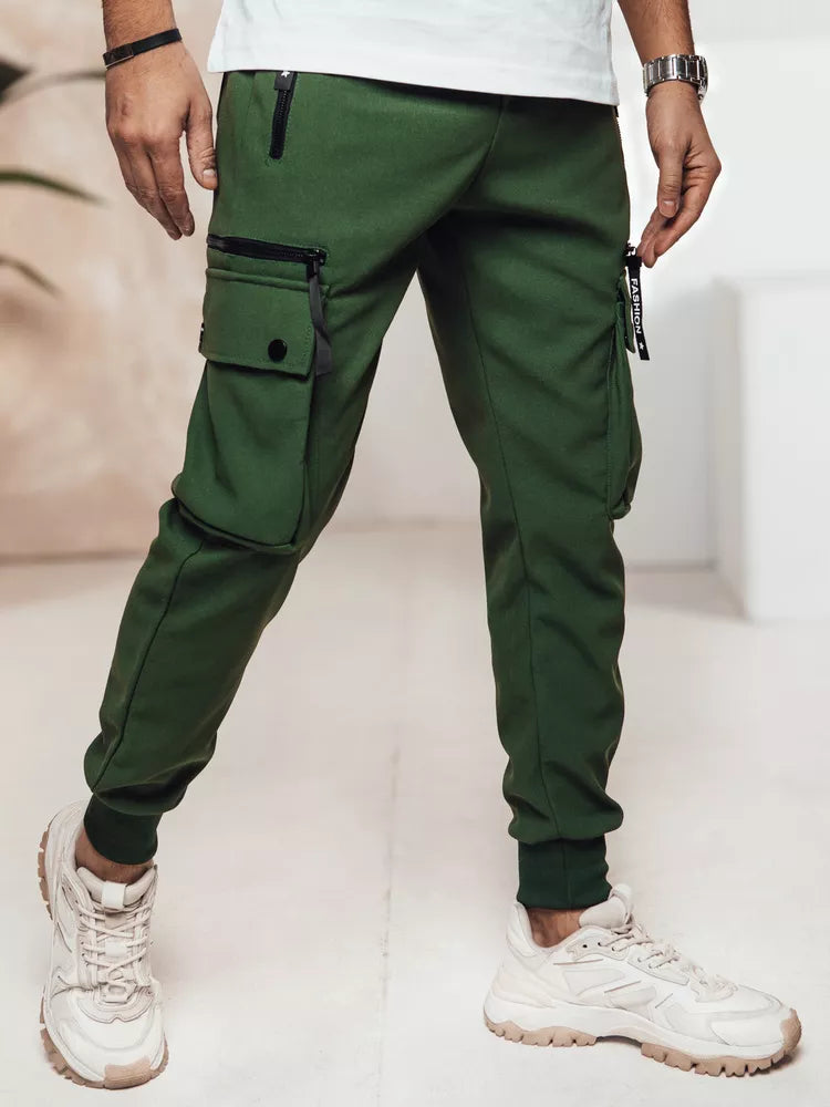Men's dark green trousers Rosko 