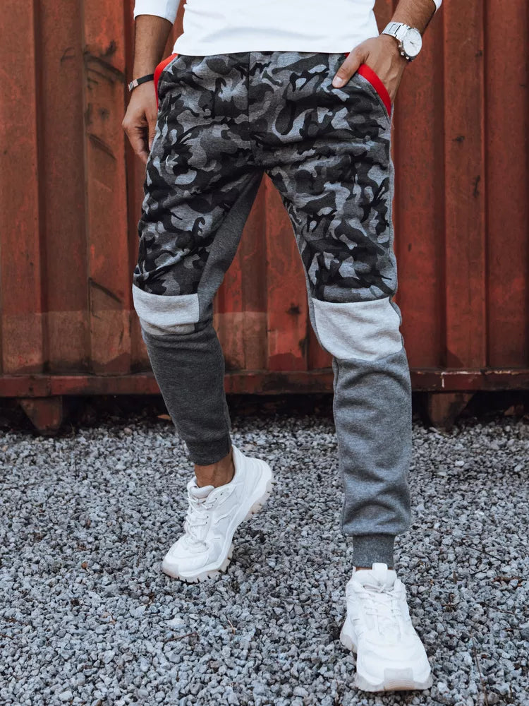 Men's dark gray casual pants Army