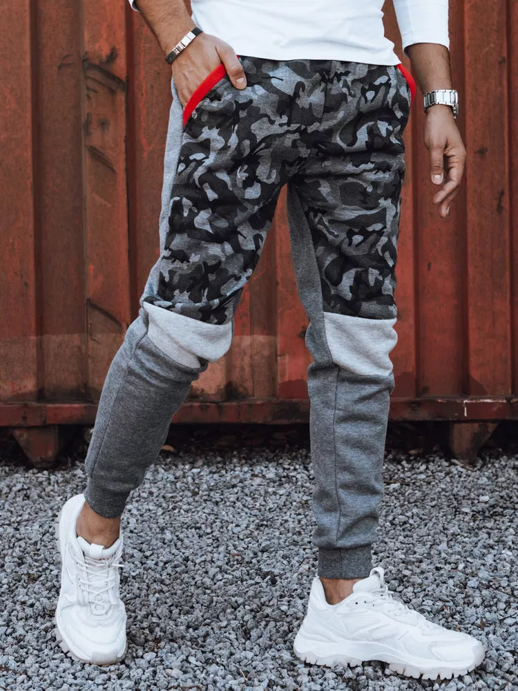 Men's dark gray casual pants Army