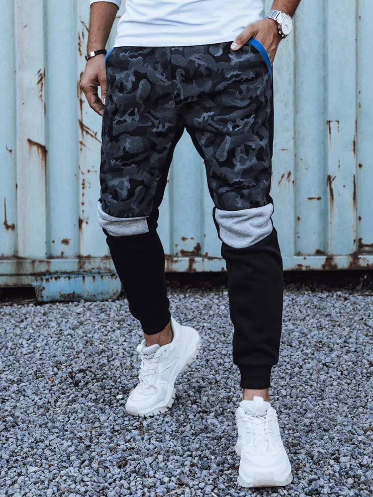 Men's black casual pants Army