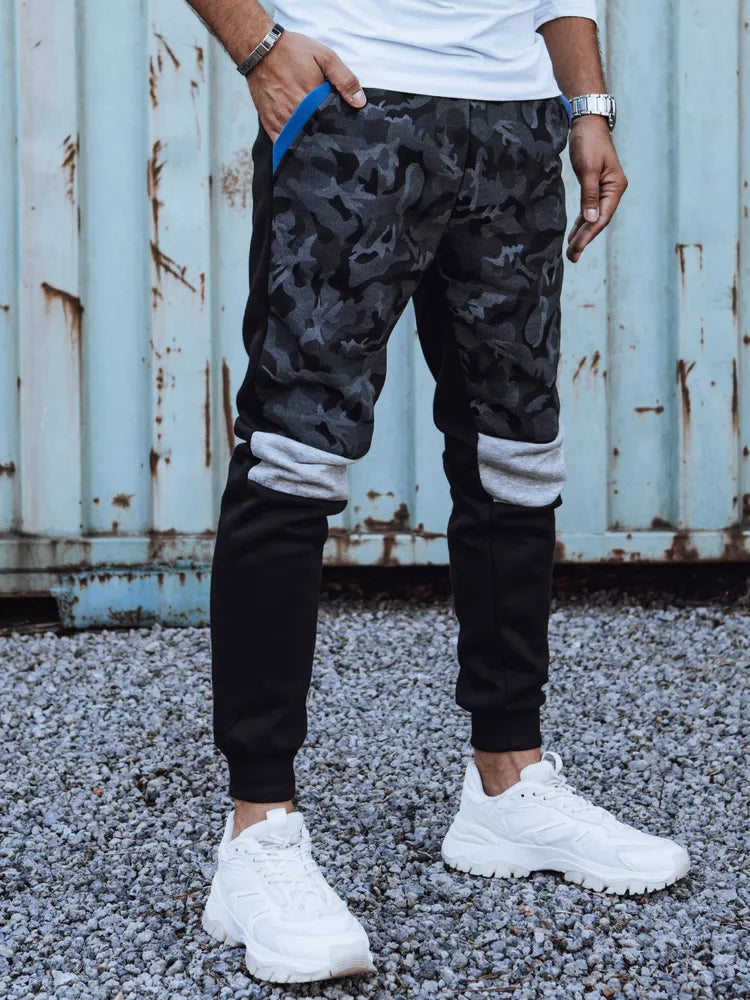 Men's black casual pants Army