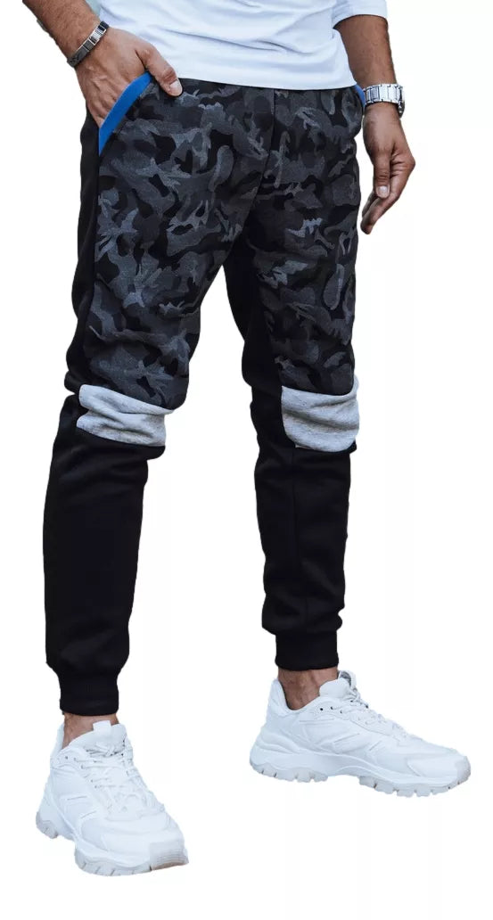 Men's black casual pants Army