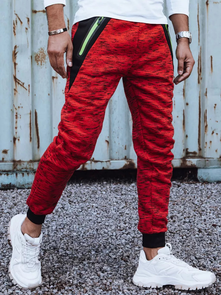 Men's red casual pants Klorun