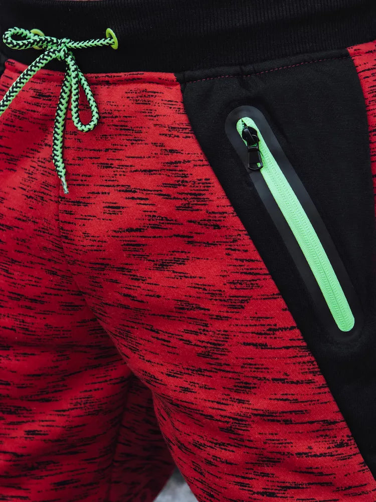 Men's red casual pants Klorun