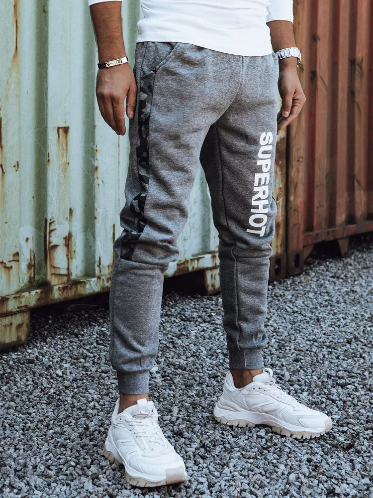 Men's dark gray casual pants Superhot