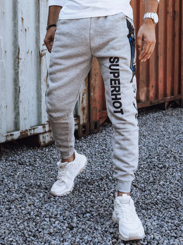 Men's light gray casual pants Superhot