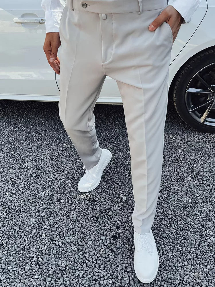 Men's light gray elegant trousers Rad