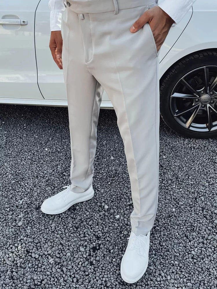 Men's light gray elegant trousers Rad