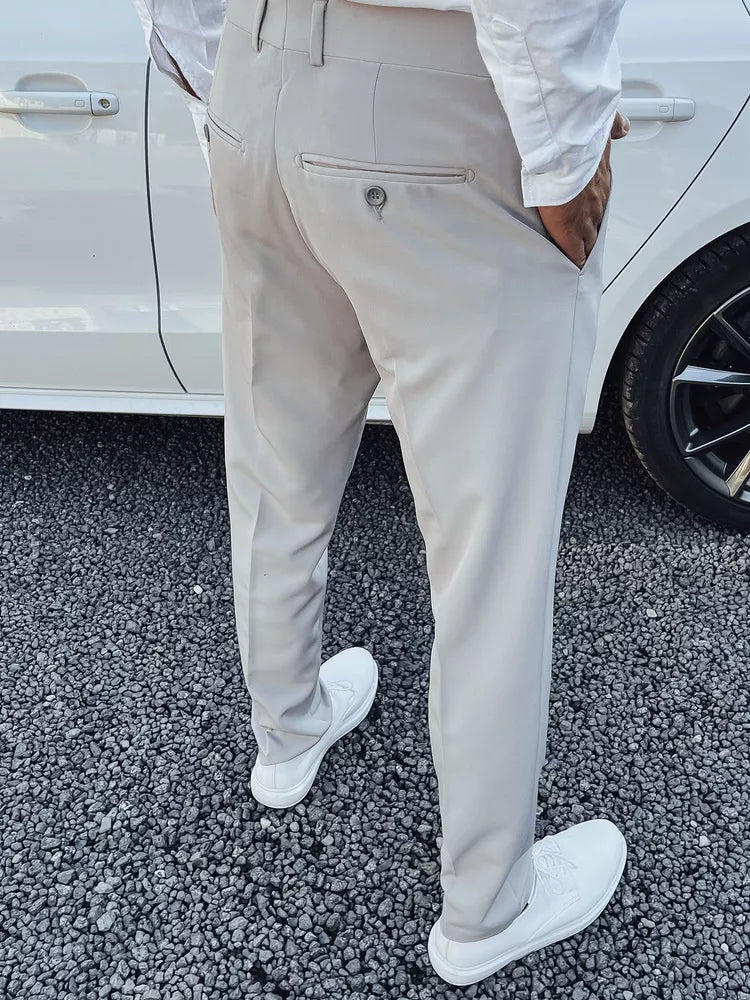 Men's light gray elegant trousers Rad