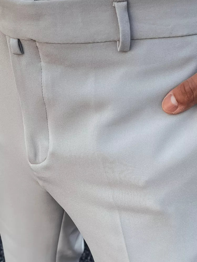 Men's light gray elegant trousers Rad