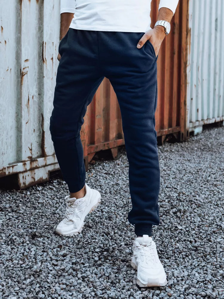 Men's dark blue casual pants Anti