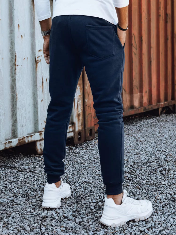 Men's dark blue casual pants Anti