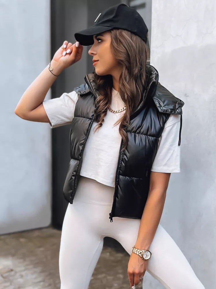 Black shiny vest Osin