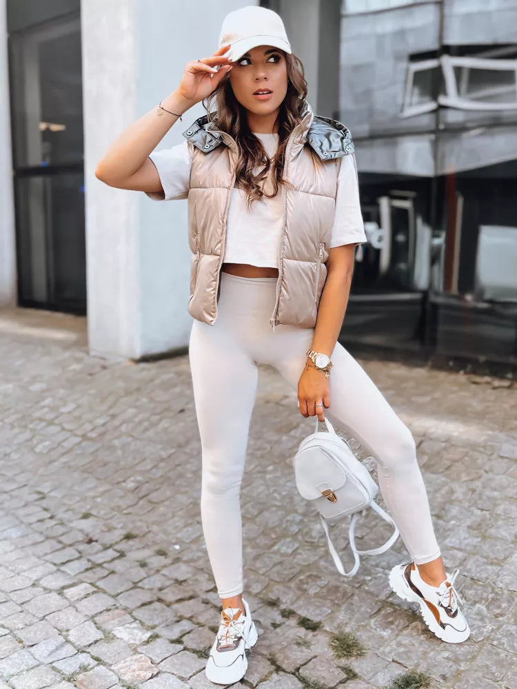 Brown shiny vest Osin