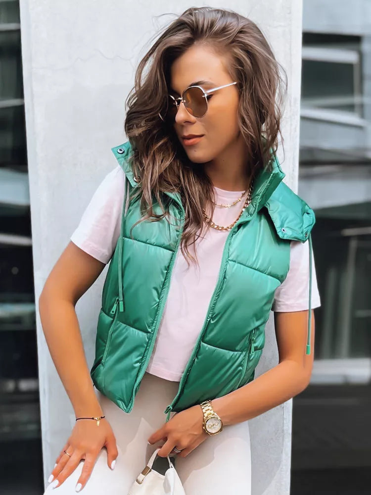 Light green shiny vest Osin