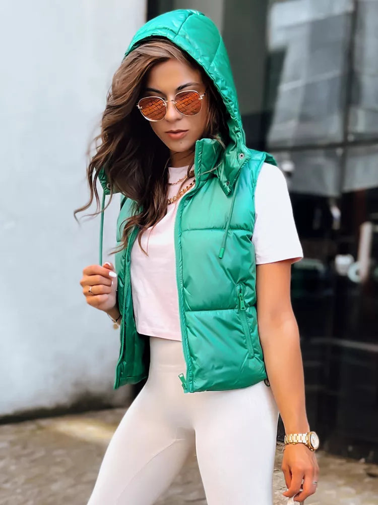 Light green shiny vest Osin