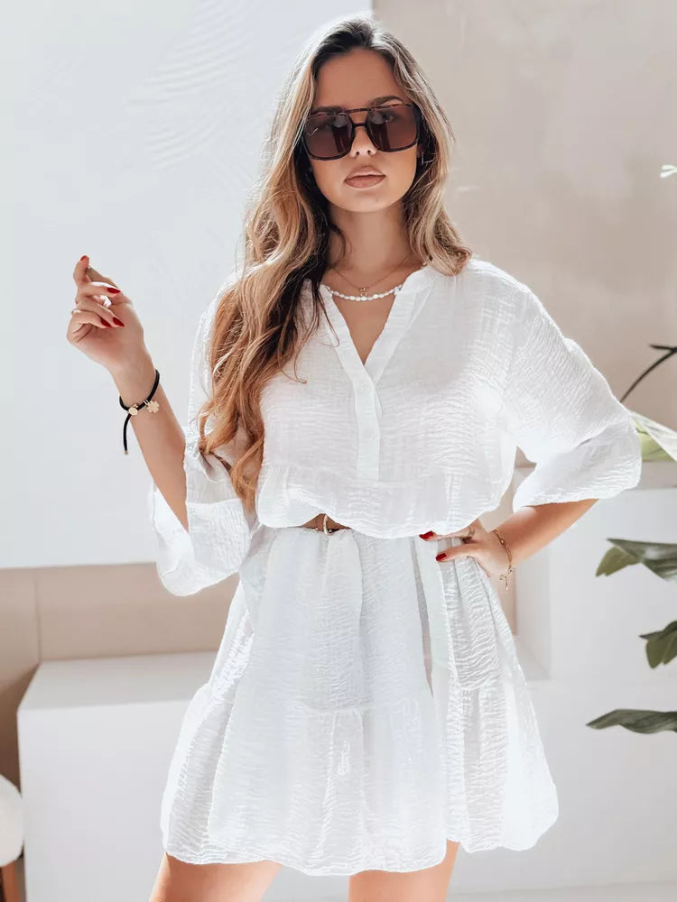 Women's white summer dress Lyvonne