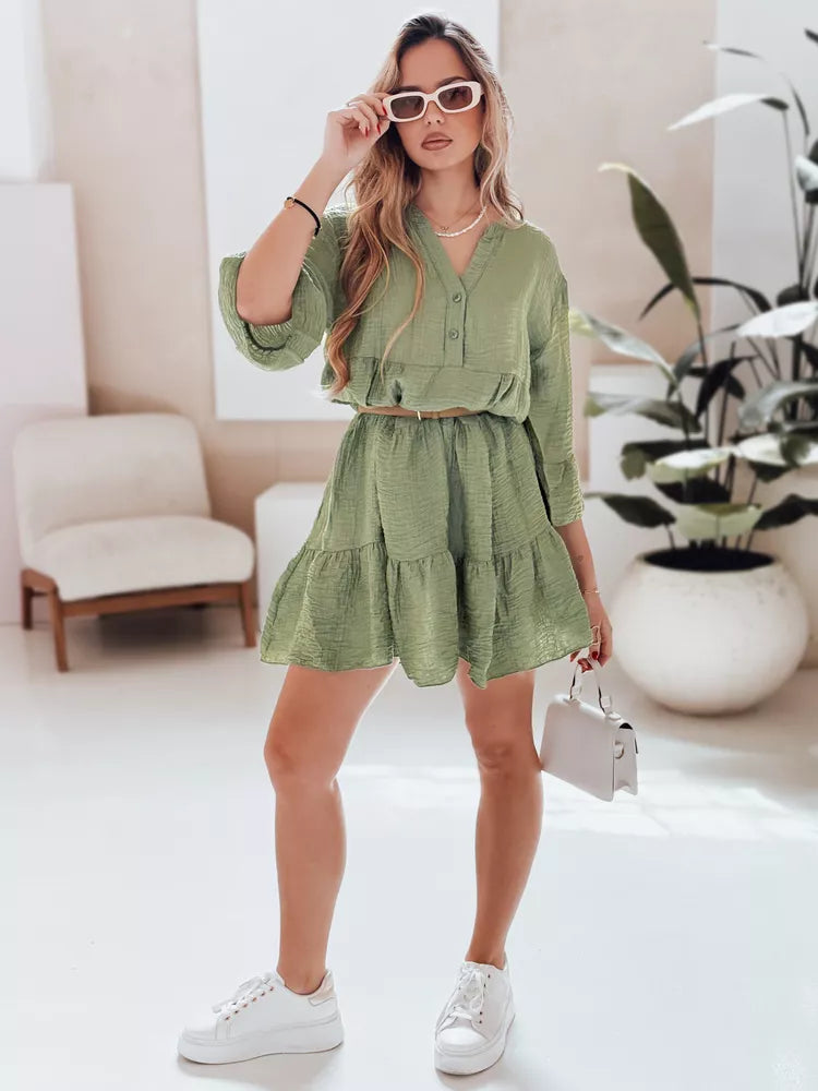 Women's green summer dress Lyvonne