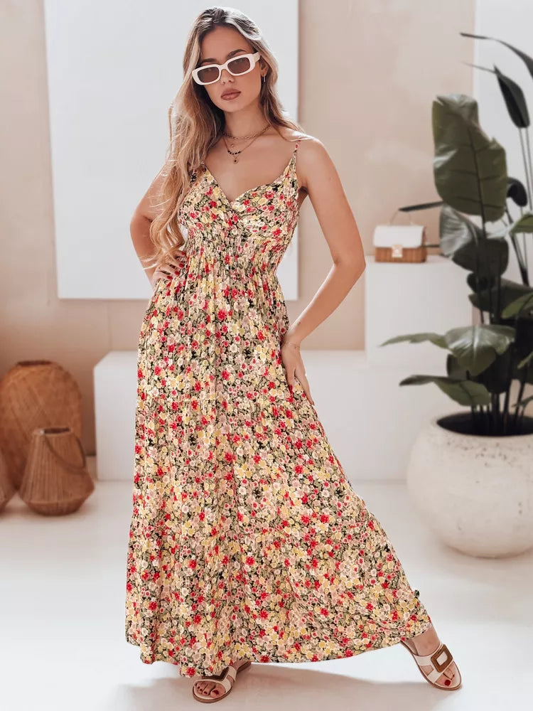 Women's long floral dress Flori
