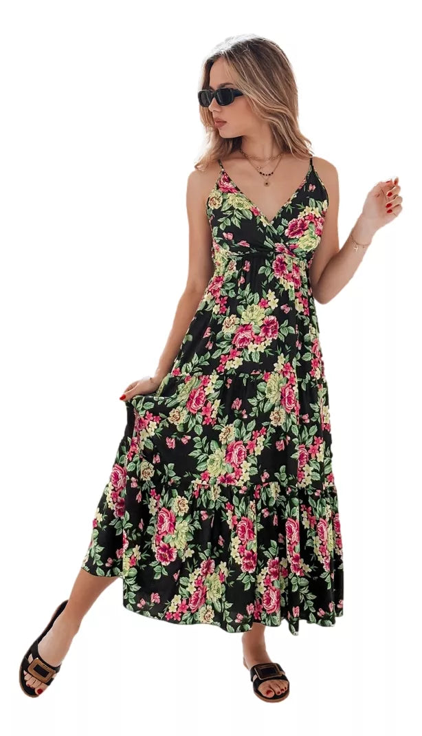 Women's black long dress Missblossy 