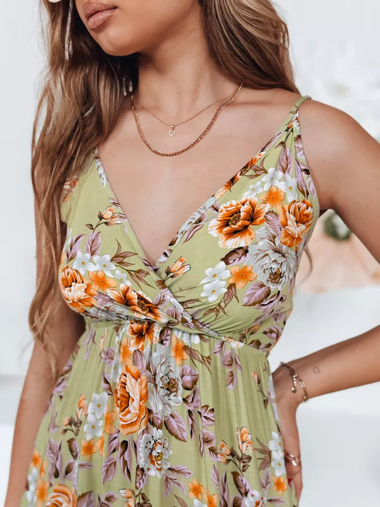 Women's light green long dress Missblossy 