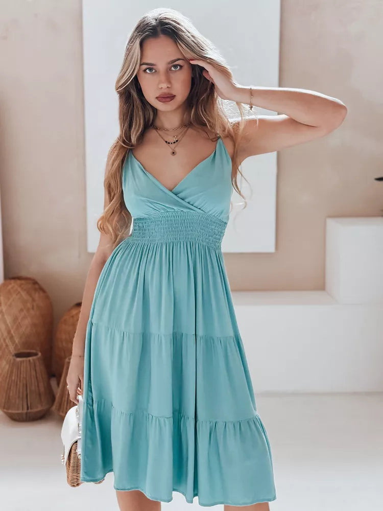 Women's blue midi dress Missbreeze