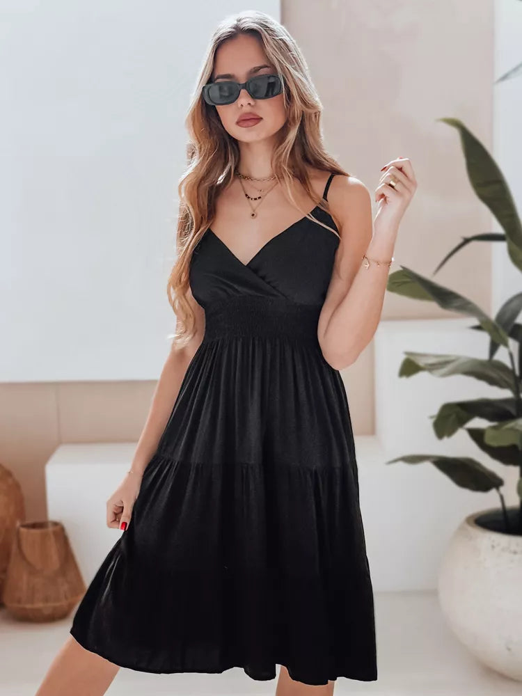 Women's black midi dress Missbreeze