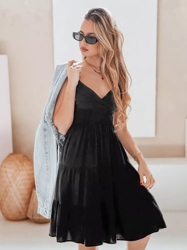 Women's black midi dress Missbreeze