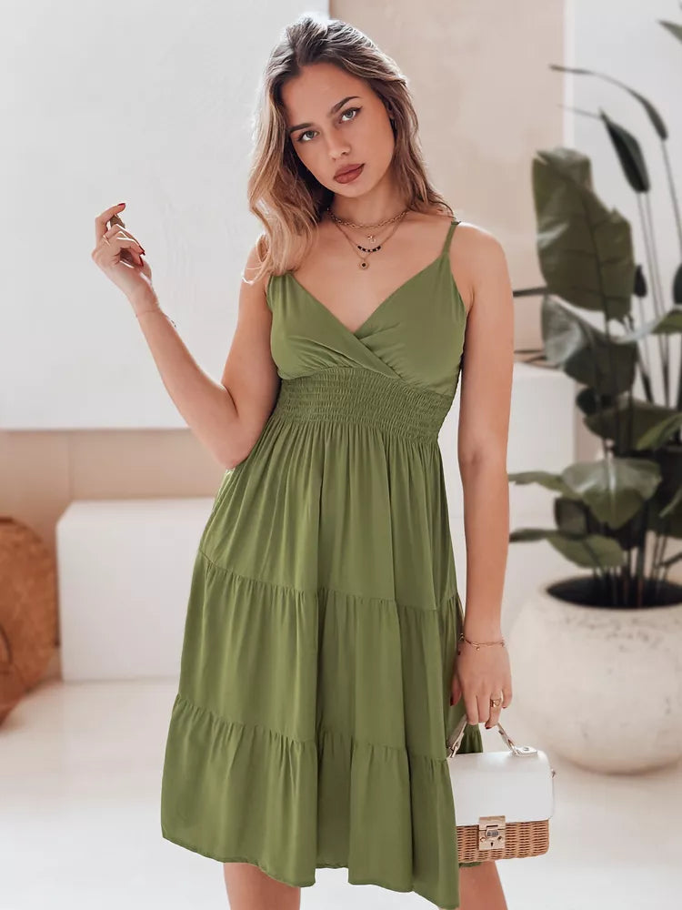 Women's green midi dress Missbreeze