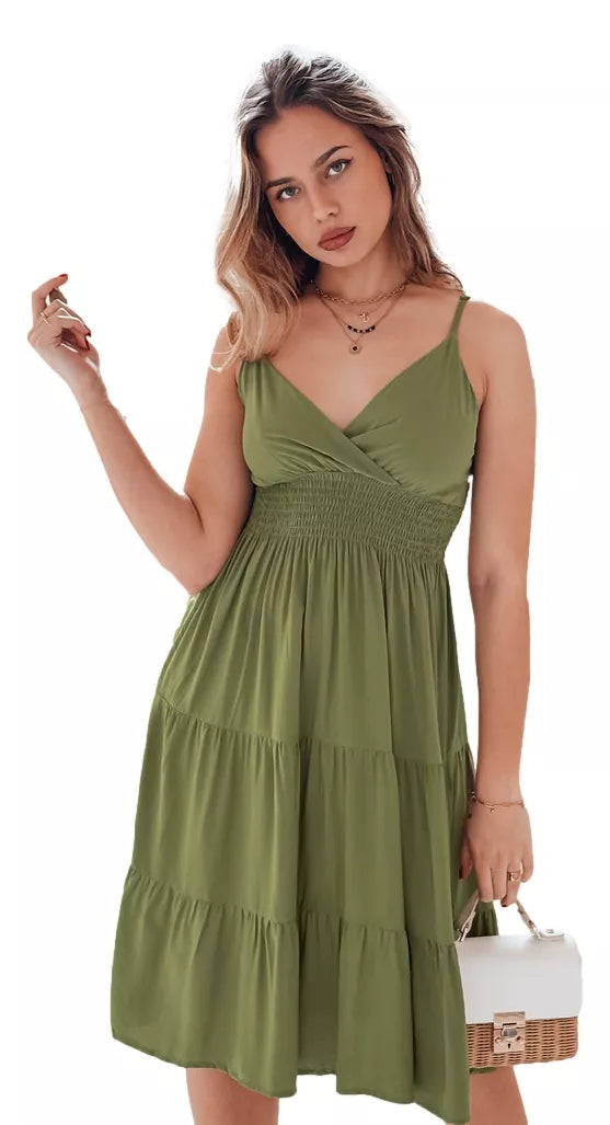 Women's green midi dress Missbreeze