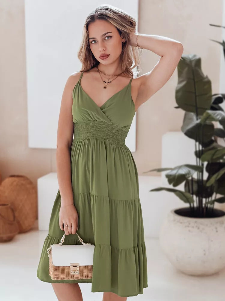 Women's green midi dress Missbreeze