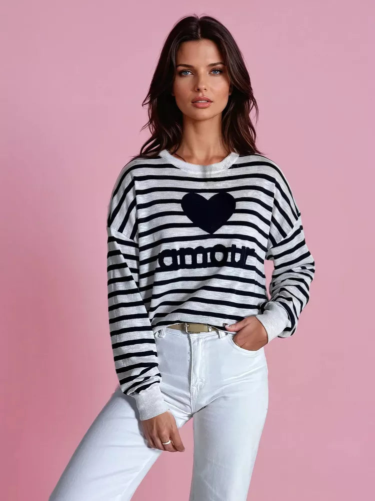 Women's navy blue sweater Amour